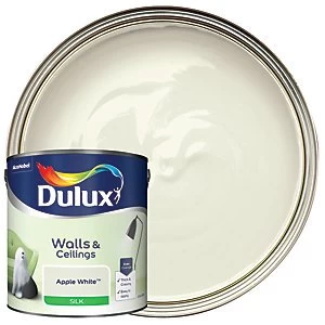 Image of Dulux Apple White Silk Emulsion Paint 2.5L