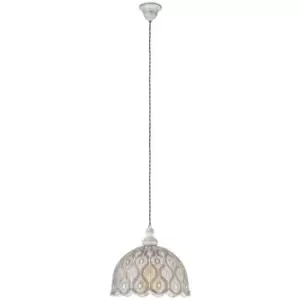Image of Talbot Dome Pendant Ceiling Light White-Antique - Eglo