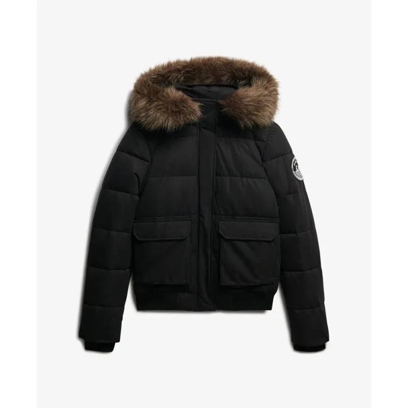 Image of Superdry Womens bomber jacket Superdry Everest Ella Noir Female S