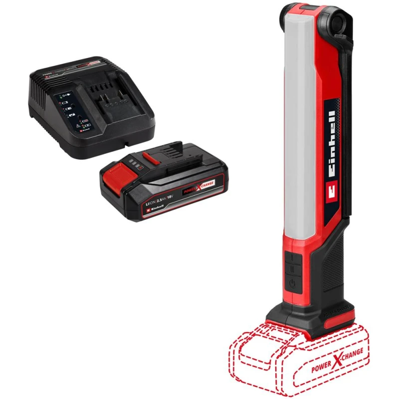 Image of Einhell TE-CL 18/1000 S Li 18v Cordless LED Work Light 1 x 2.5ah Li-ion Charger No Case TE-CL 18/1000 S Li