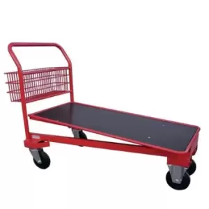 image of Slingsby Nesting Cash and Carry Trolley With Basket, Capacity 500kg & With Baske