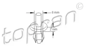 Image of TOPRAN Expanding Rivet 102 540 161867299,16186729901C,N0385491 N0385494,51471916670,1104880,90087290,6136889,E844052S,0009902992,A0009902992,1104880
