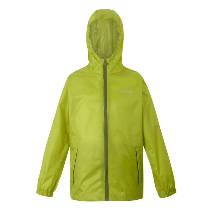 Image of Waterproof hooded jacket for children Regatta Pack-It III Vert Male 9/10 ans