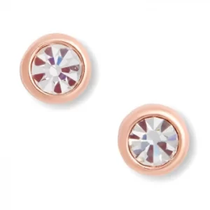 image of Olivia Burton Bejewelled Rose Gold Tone Stud Earrings