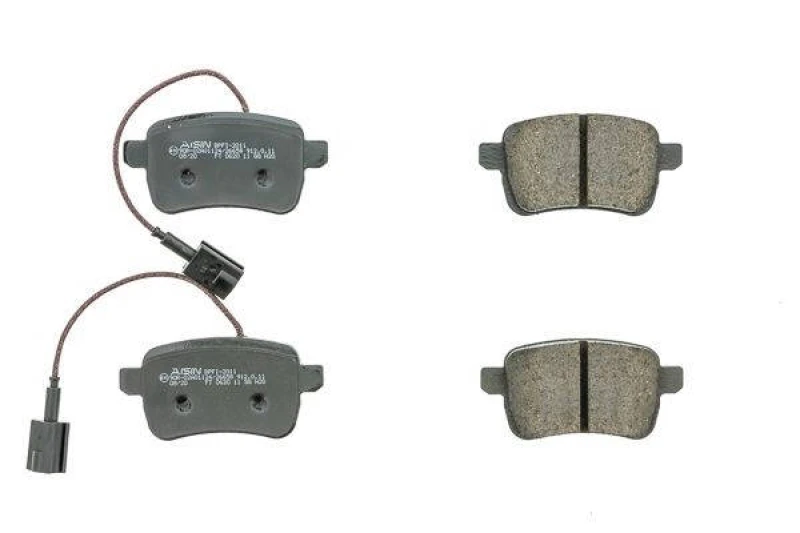 Image of AISIN BPFI-2011 Brake pad set Premium ADVICS by AISIN incl. wear warning contact Brake Pad Set,disc brake (402)