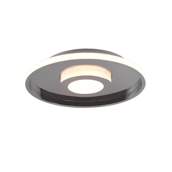 Image of Ascari Modern 40cm Bathroom Ceiling Light Chrome 3000K IP44