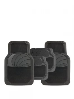 Image of Streetwize Accessories Car Mat Set - Rubber/Carpet