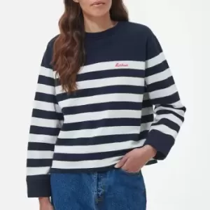 Image of Barbour Aster Striped Cotton-Jersey Jumper - UK 10