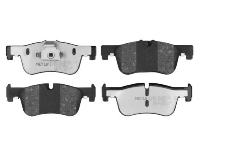Image of MEYLE 025 250 1418/PD Brake pad set Front Axle, prepared for wear warning indicator, MEYLE-PD Quality, with anti-squeak plate Brake Pad Set,disc brak