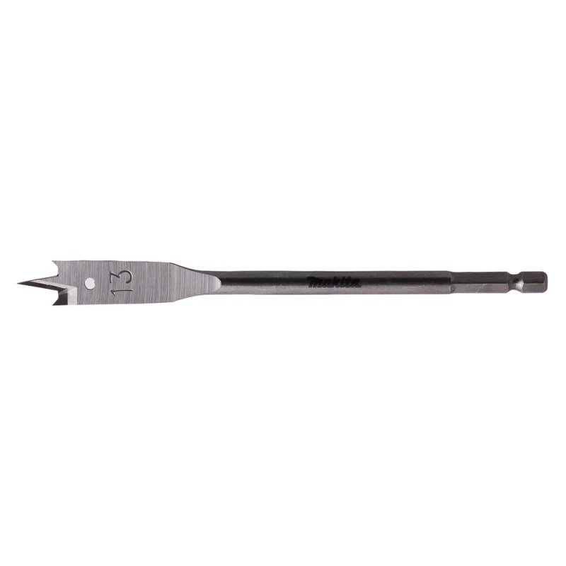 Image of Makita 1/4" Hex Shank Flat Wood Drill Bit E-17201 Diameter: 13mm