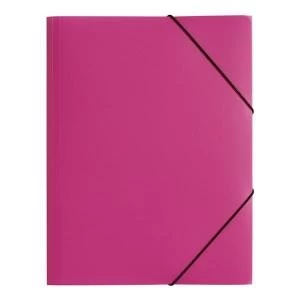 image of Pagna A4 Elasticated Folder Dark Pink Pack of 10 2161334