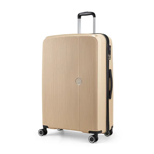 Image of Rock Luggage Hudson IL49301 8 Wheel Hardshell Large Champagne Suitcase
