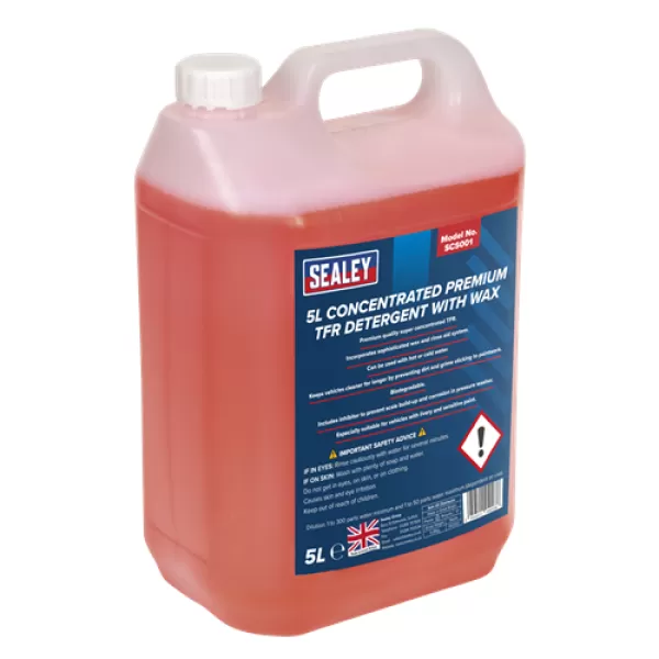 image of Genuine SEALEY SCS001 TFR Premium Detergent with Wax Concentrated 5ltr