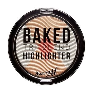 image of Barry M Baked Tri-Blend Highlighter - Silver Solstice