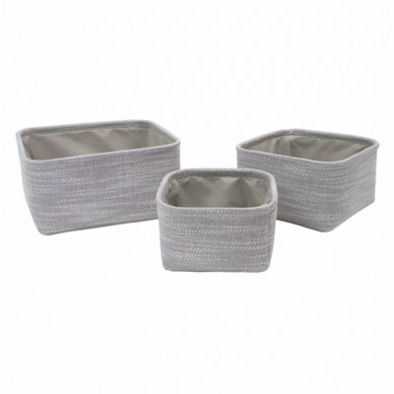Image of Jvl Serena Square Storage Baskets - Set Of 3