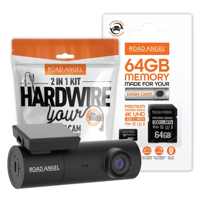 Image of Road Angel Halo Spark Deluxe 1080p Dash Cam inc 64GB MicroSD Card &