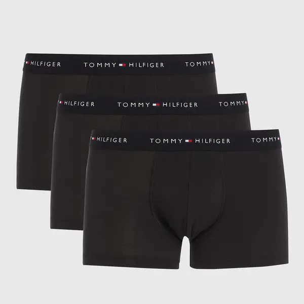 image of Tommy Hilfiger Three-Pack Stretch-Cotton Boxer Trunks - XXL Black Underwear and Nightwear male UM0UM027630SK XXL