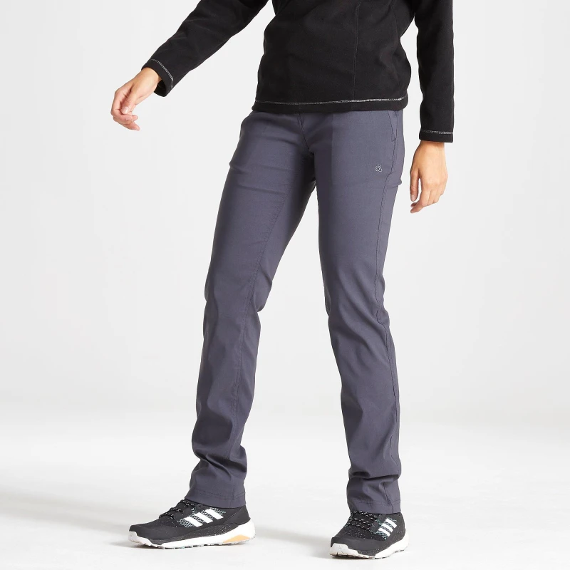 Image of Craghoppers Womens Kiwi Pro Polyamide Walking Trousers 10S - Waist 27' (69cm), Inside Leg 28' GRAPHITE CWJ1280-11M-10S