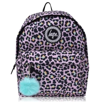 image of Hype Leopard Print Backpack - Pink