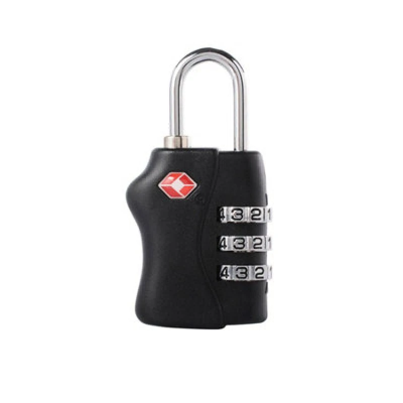 Image of Shatchi TSA Accepted Luggage Lock Black 3 Combination Travel Suitcase Combination Padlock Black