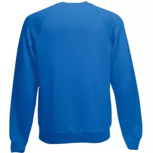 Image of Fruit Of The Loom Childrens Unisex Raglan Sleeve Sweatshirt (12-13) (Royal)