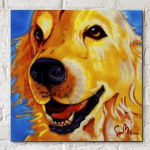 Image of Golden Moments Wall Tile By S. Bull