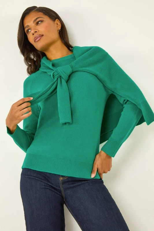 Image of Roman Womens Plain Soft Crew Neck Jumper in Green Size: 12 Green Female 12