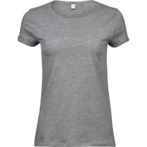 Image of Tee Jays Womens/Ladies Roll-Up T-Shirt (XXL) (Heather Grey)
