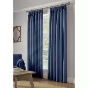 Image of 100% Blackout Eyelet Ring Top Curtains Ochre 90 x 90 - Ochre