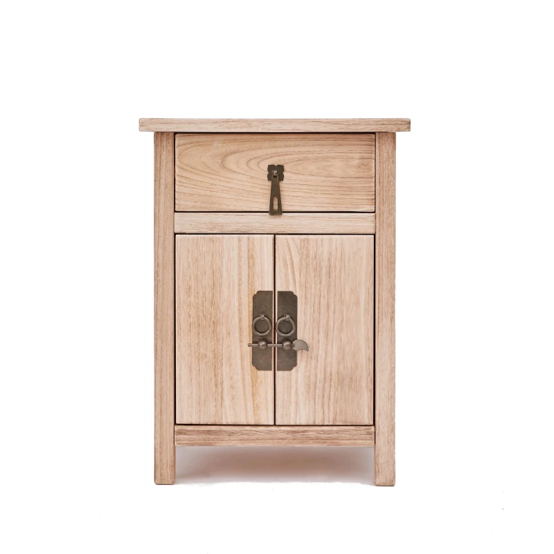 Image of Cabinet Bits Portofino 1 Drawer 2 Door Bedside Table Drop Handle in Natural Natural Unisex