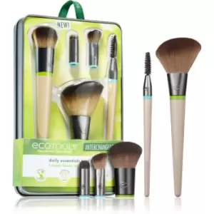 image of EcoTools Interchangeables Daily Essentials Make-up Brush Set with Pouch