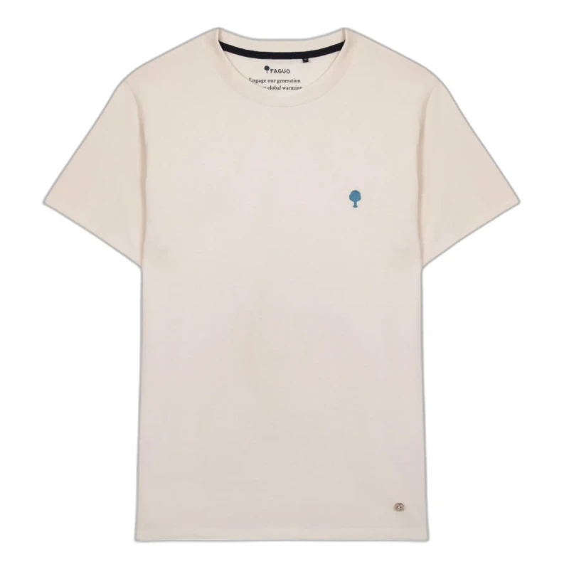 Image of Faguo Cotton T-Shirt Faguo Arcy Beige Male S