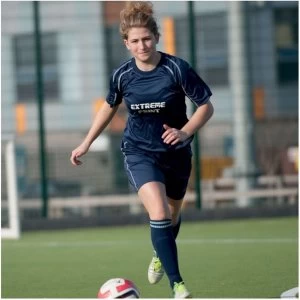 Image of Precision Lyon Training Shirt & Short Set 26-28 Navy/White