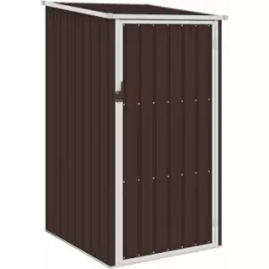 Image of Vidaxl - Garden Shed Brown 87x98x159cm Galvanised Steel - Brown