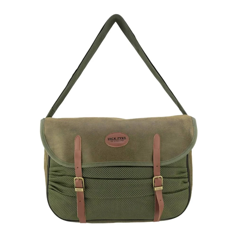 Image of Jack Pyke Mens Leather Strap Game Bag in Green Green Male One Size