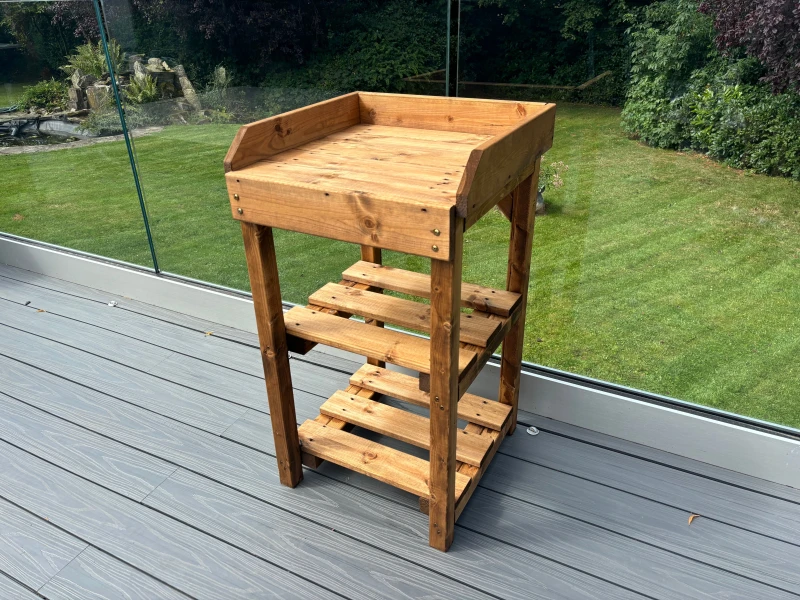 Image of Charles Taylor Trading Deluxe Davenport Utlity/BBQ Table Regular in Brown Brown Unisex