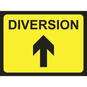 Image of Zintec 1050 x 750mm Diversion Arrow Up Road Sign (no frame)