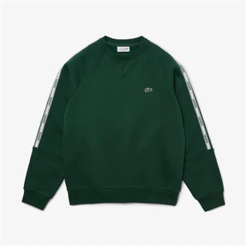 Image of Lacoste Tape Crew Sweatshirt - Green