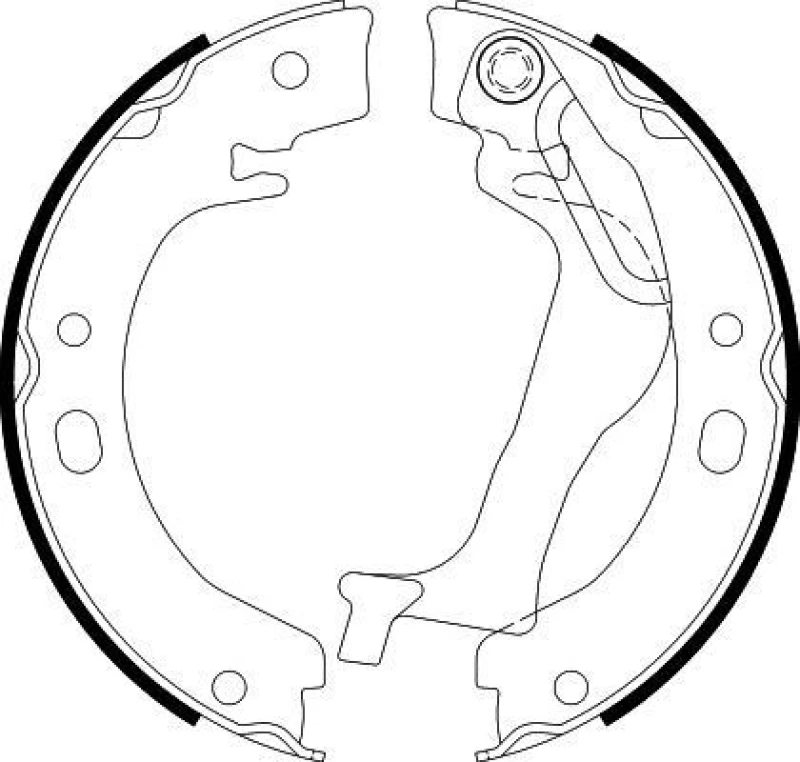Image of HELLA Handbrake shoes HELLA 8DA 355 050-741