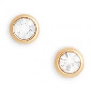 image of Olivia Burton Bejewelled Classics Round Gold Tone Stud Earrings...