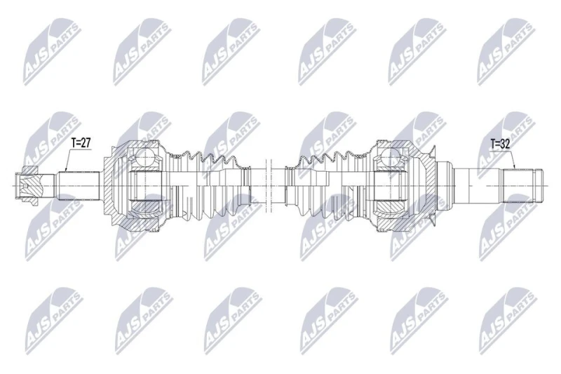 Image of NTY NPW-AR-043 Drive shaft Automatic Transmission, Rear Axle Right Drive Shaft (13)