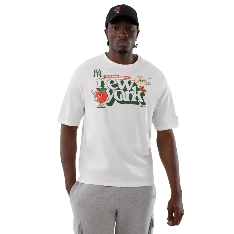 Image of new era T-Shirt New York Yankees New Era MLB Icon GRPHC REG Blanc Male XL