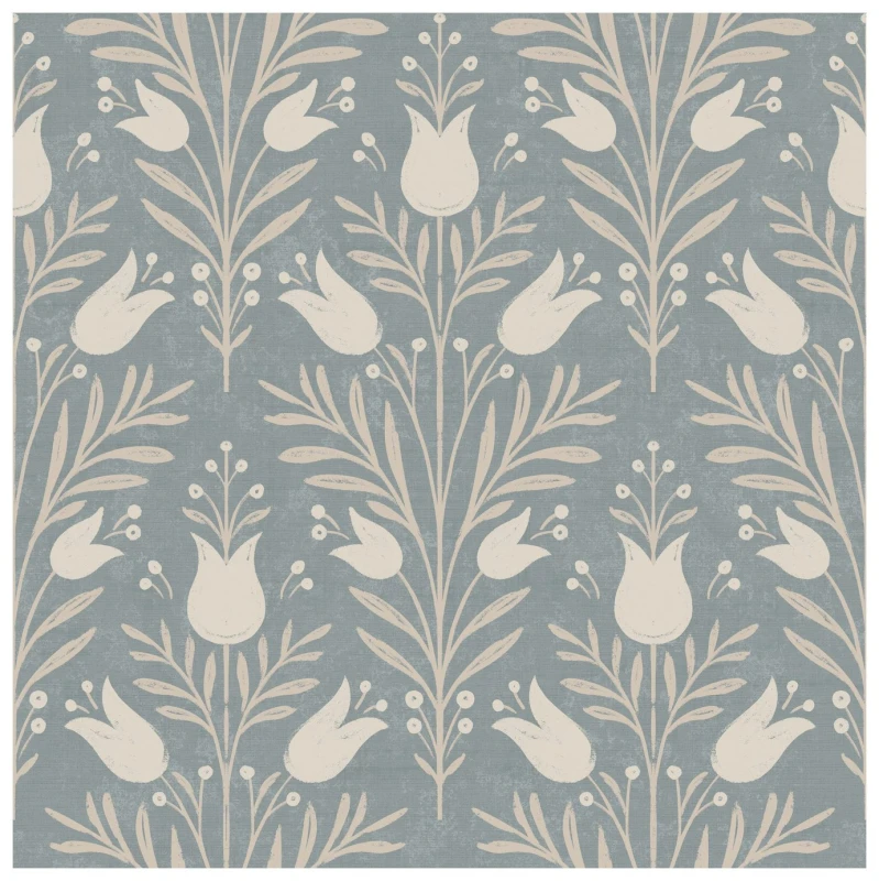 Image of Esselle Home Esselle Home Tulip Blue Wallpaper