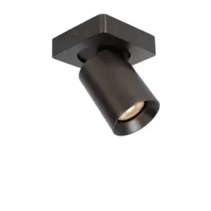 image of Nigel Modern Ceiling Spotlight - LED Dim to warm - GU10 - 1x5W 2200K/3000K - Black Steel