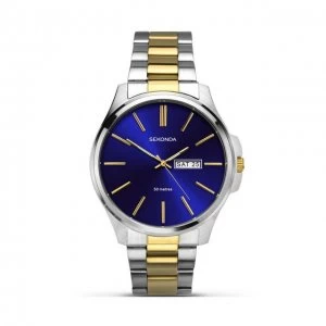 Image of Sekonda Blue And Two Tone Watch - 1440