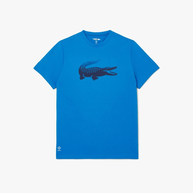 Image of Lacoste Daniil Medvedev Tennis T-Shirt Blue male XS