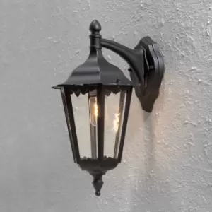 Image of Firenze Outdoor Classic Large Lantern Down Light Matt Black, IP43