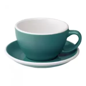 image of Cafe Latte cup with a saucer Loveramics Egg Teal, 300ml