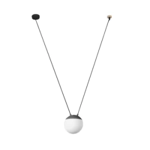 Image of Mine 1 Light Ceiling Pendant Wood, Dark Grey, E27