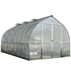 image of Palram Bella Greenhouse 8 x 16 - Silver